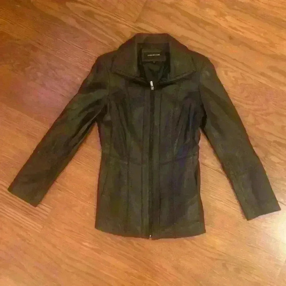 100% Leather Jacket Coat Stitched Detail Size S - Picture 2 of 13